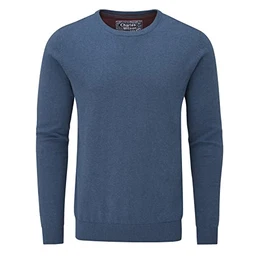 Feinstrick Pullover mit Rundhalsausschnitt (M, Dark Blue (0422))