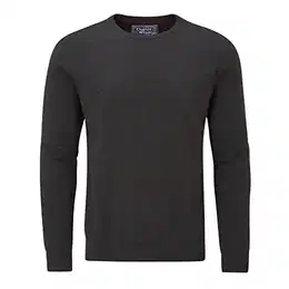 Feinstrick Pullover mit Rundhalsausschnitt (M, Charcoal (0422))