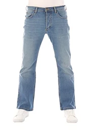Herren Jeans Bootcut Denver Hose Blau Jeanshose Männer Baumwolle Stretch Denim Blue w36, Farbe: Blue Used Fever, Größe: 36W / 32L