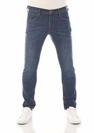 Herren Jeans Luke Slim Fit Hose Schwarz Tapered Männer Jeanshose Baumwolle Denim Stretch Black w38, Farbe: Dark (LSS2SJPH3), Größe: 38W / 32L