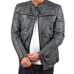 FAPA Lederjacken Grau
