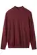 ZHILI Herren Kaschmir Pullover einfarbig Mock Neck Strick Pullover_Dunkel Rot_XXXX-Large