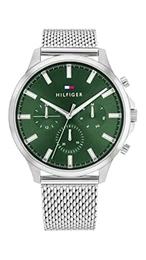 Multi Zifferblatt Quarz Uhr für Herren mit Silbernes Edelstahl-Mesh-Gliederarmband - 1710499