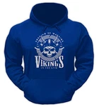 bebak Herren Gym Hoodie Wikinger Pullover Hoody Gym Kleidung Herren Bodybuilding Top Workout Kleidung Sweatshirt königsblau