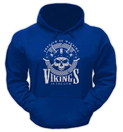 Herren Gym Hoodie Wikinger Pullover Hoody Gym Kleidung Herren Bodybuilding Top Workout Kleidung Sweatshirt S-5XL, königsblau, M