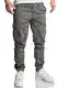 REPUBLIX Herren Jogger Cargo Chino Jeans Hose R2207 Dunkelgrau W31