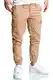 REPUBLIX Herren Jogger Cargo Chino Jeans Hose R2207 Beige W32