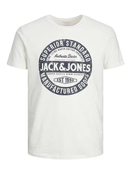 Jack & Jones Herren Jjejeans Tee O-Neck Noos T-Shirt Cloud Dancer