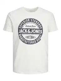 Herren Jjejeans Tee O-Neck Noos 23/24 T-Shirt, Cloud Dancer, M EU