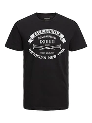 Jack & Jones Herren Jjejeans Tee O-Neck Noos T-Shirt Schwarz