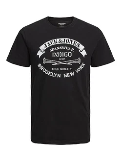 Jack & Jones Herren Jjejeans Tee O-Neck Noos T-Shirt Schwarz