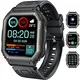 Smartwatch Herren Fitnessuhr Armbanduhr Uhren: Smart Watches mit Anrufannahme Zifferblatt Telefonfunktion Herzfrequenz Blutdruckmessung Schrittzähler Sportuhr Wasserdicht uhr Kompatibel Android iOS