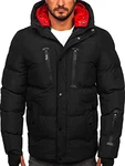 BOLF Herren Winterjacke Sportjacke Reißverschluss Casual Style [4D4] Schwarz (4D4)
