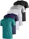 UEEKO 5er Pack Sport Herren Tshirt Set Kurzarm Sporthirt Running Herren Schnelltrocknend Atmungsaktiv Fitness Funktions Sporthirt Running Herren.(Medium)