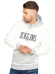 JACK & JONES Infinity Herren Hoodie Damian Kapuzenpullover Fleecepullover Pullover Sweater (as3, Alpha) Weiß