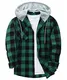 SwissWell Flanellhemd Kariert Herren Kariertes Freizeithemd Langarm Casual Shirts Hemden Button Down mit Fronttasche Regular Fit (1478 Grün M)