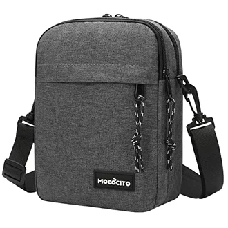 MOCOCITO Umhängetasche Schultertasche für Herren Kuriertasche Messenger Bag für Tägliches Leben Reise Grau