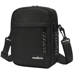 MOCOCITO Umhängetasche Schultertasche für Herren Kuriertasche Messenger Bag für Tägliches Leben Reise Schwarz