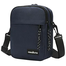 Umhängetasche, Schultertasche für Herren, Kuriertasche aus Nylon, Messenger Bag für Tägliches Leben Reise(Groß-Dunkelblau)