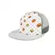 MYSLC Snapback Cap Baseball Kappe Damen Herren Kappe Baseball Cap Basecap Weiße Gitter Kürbis Halloween 3D Print Mesh Sports Hut Verstellbare Sommer Hut Light Gray Einheitsgröße