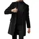 Faonkeew Wintermantel Mantel Herren Lange Jacke Slim Fit Wollmantel Wintermantel Kerbkragen mit Knopfleiste Trenchcoat Herrenmantel Winter Warme Oberbekleidung