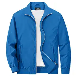 Herren Bomberjacke Basic Leicht Windbreaker Freizeit Sport Pilotenjacke Herren Polyester Fliegerjacke Military Blouson Jacke mit Multi Taschen Blau Grün S
