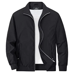 MAGCOMSEN Herren Bomberjacke Blouson Pilot Jacke Schwarz