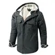 igeekwell Kapuzenpullover Herren, Langarm Reißverschluss Fleece Kapuzenjacke,Herren Winterjacke Sweatjacke zum Wandern Laufen Outdoor-Sportarten (0590 grau-M)