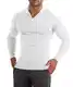 Muscle Cmdr Herren Muskel Poloshirts Slim Fit,Stretch Kurzarm Sport Tennis Golf Basic T-Shirt,Langarmshirt Herren（Weiß M）