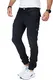 Styleko Herren Cargo Jeans Hose Herren Jeans Hose für Männer Jungen Regular Slim fit Denim Destroyed Jogger Freizeithose Casual Jeans Pants Jeans Herren Stretch  7 Tasc 8004 (Black-Amazonit, 32)