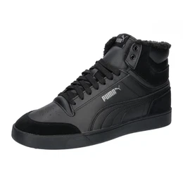 Unisex Shuffle Mid Fur Sneaker, Schwarz ( Black Black Steel Gray), 41 EU