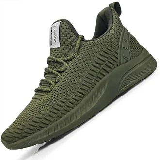 Feethit Turnschuhe Herren Laufschuhe Sportschuhe Sneaker Armeegrün