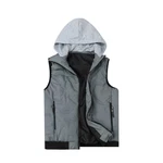 YOUTHUP Herren Steppweste mit Kapuze Leicht Winterweste Outdoor Dicke Freizeit Gilet Ärmellos Jacke Sport Weste Grau (2166)