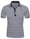COOFANDY Herren Polohemd Kurzarm Slim Passform Polo Tops Leichtes Golf Polo-Shirt Business (Grau M)