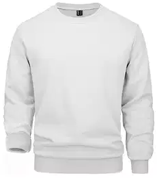 Fleece Sweatshirts Herren Crewneck Pullover Longsleeve Winter Sportshirts Herren Essentials T Shirts Dick Rundhals Laufpullover Gefüttert Bequeme Wandershirts Weiß M