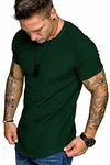 COOFANDY T-Shirt Herren Fitness Shirts Sport Tshirt Muscle Oberteile Sportswear Collection Tops Grün