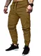 JMIERR Hose Herren Chino Cargo Hose Jogginghose Stretch Sporthose Herren Hose mit 6 Taschen Slim Fit Freizeithose（Braun M,34）