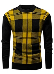 Herren Pullover Klassischer Strickpullover Basic Rundhals Langarmshirt Sweater Slim Fit