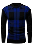 Jolicloth Herren Pullover Klassischer Basic Rundhals Sweater Slim Fit Schwarz