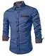 COOFANDY Hemd Herren Langarm Jeanshemd Denim Hemd Rockabilly Regular Fit Freizeithemd Langarmhemd Cowboy-Style Hemd Männer Hemden B-SkyBlue M