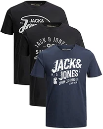 Herren JJELOGO Tee SS Crew Neck 2 COL SS19 NOOS T-Shirt, Mehrfarbig (3er Regular Fit Pack 13 - M)