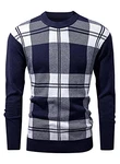Jolicloth Herren Pullover Klassischer Basic Rundhals Sweater Slim Fit Mischfarben