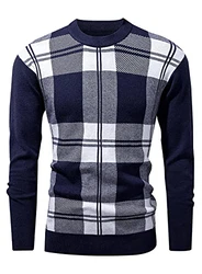 Jolicloth Herren Pullover Klassischer Basic Rundhals Sweater Slim Fit Mischfarben