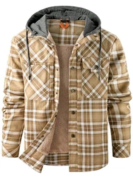 Mr.Stream Herren Thermohemd Winterjacke Hoody (3252) Khaki