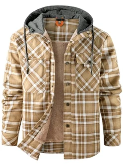 Mr.Stream Herren Thermohemd Winterjacke Hoody (3252) Khaki Mr.Stream Herren Thermohemd Winterjacke Hoody (3252) Khaki