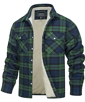 TACVASEN Herren Hemdjacke Thermo Hemd Grün TACVASEN Herren Hemdjacke Thermo Hemd Grün
