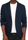 PJ PAUL JONES Leichte Herren-Anzug Blazerjacke, Normale Passform, Stretch-Strick, Sportmäntel, Marineblau, M