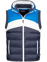 Herren Valerio Steppweste mit Kapuze Herrenweste Vintage-Weste für Männer Skydiver M