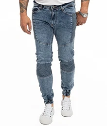 Herren Jeans Tapered Fit Stretch Jeans Männerhose Herrenjeans Denim Hosen Herrenhose Joggerjeans Stonewashed RC-2182 Blau W32 L32