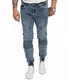 Rock Creek Herren Jeans Tapered Fit Stretch Jeans Männerhose Herrenjeans Denim Hosen Herrenhose Joggerjeans Stonewashed RC-2182 Blau W32 L32